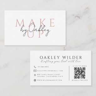 QR Code Makeup Artist Business Card