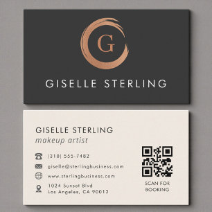 QR Code Makeup Artist Business Card