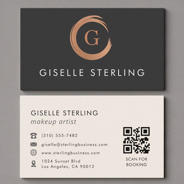 QR Code Makeup Artist  Business Card (Creator Uploaded)