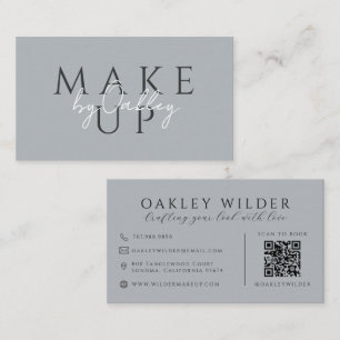 QR Code Makeup Artist Neutral Business Card