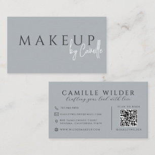 QR Code Makeup Artist Neutral Business Card