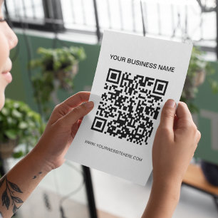 QR Code Marketing Promotional Black & White Flyer