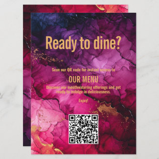 QR code menu Celestial Elegance Marble 