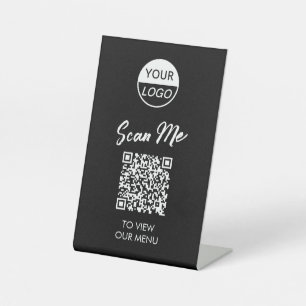 QR Code Menu   Classic Contactless Pedestal Sign