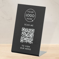QR Code Menu | Logo Black Contactless Modern