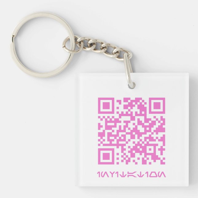 QR Code Message for the HOCO date.b Key Ring (Front)