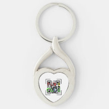 QR Code Metal Keychain