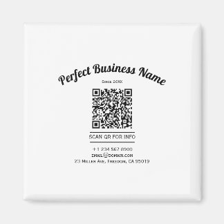QR Code Minimalist Black And White Simple Clear Magnet