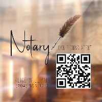QR Code Minimalist Brown & White Notary