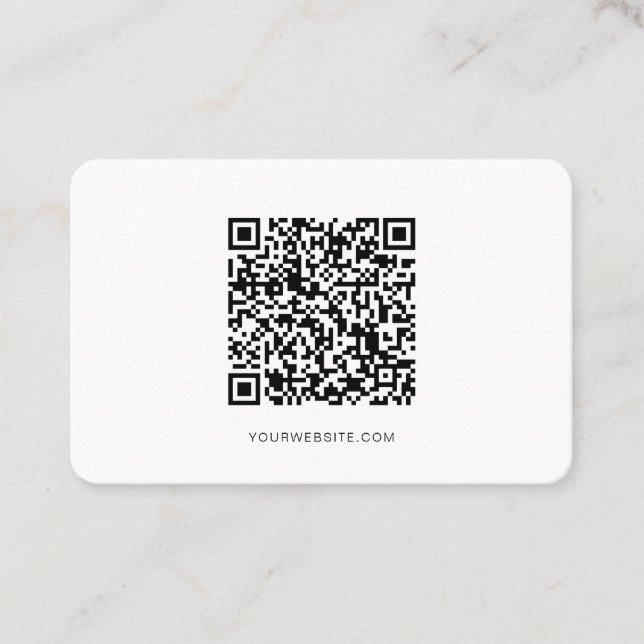 QR code, Minimalist Modern, Simple, professional Business Card (Front)