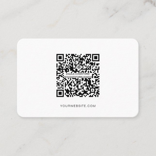 QR code, Minimalist Modern, Simple, professional Business Card (Front)