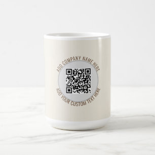 QR Code Minimalist Simple Grey Coffee Mug