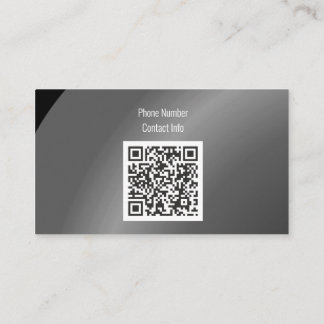 Qr Code Moderate Black Modern Neat Shaded Business Card