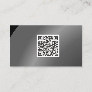 Qr Code Moderate Black Modern Neat Shaded Business Card