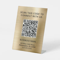 QR Code Modern Business Gold