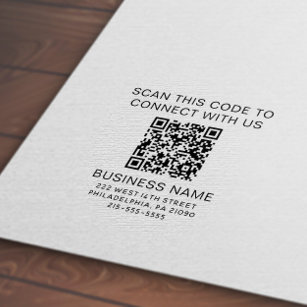 QR Code Modern Business Self-inking Stamp