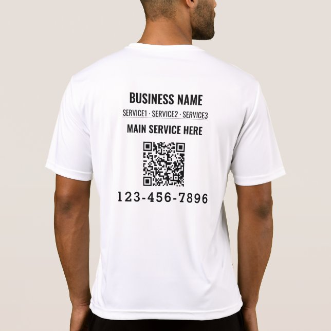 QR code | Modern Business  T-Shirt (Back)