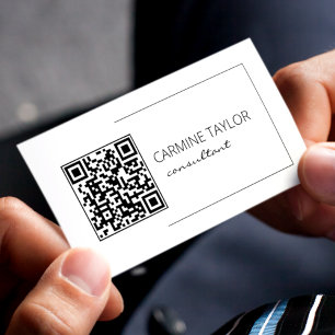 QR Code Modern Consultant Business Card