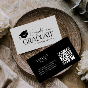 QR Code Modern Graduation College Fund Scan Card