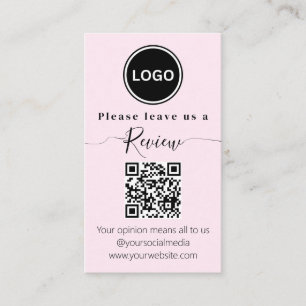 QR code Modern Leave us a review Business Card