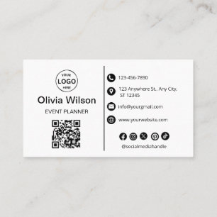 Qr Code Modern Logo Custom Icons Social Media Business Card