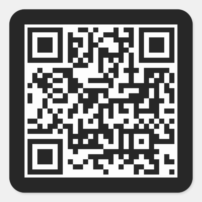 QR Code Modern Minimalist Business  Square Sticker (Front)
