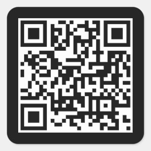 QR Code Modern Minimalist Business  Square Sticker