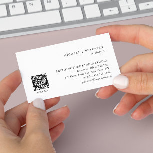 QR CODE Modern minimalist professional basic Business Card