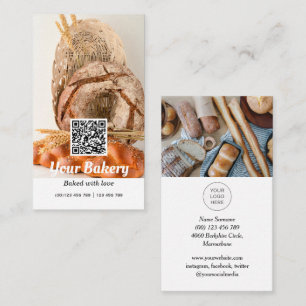 QR code Modern photo bakery Business Card