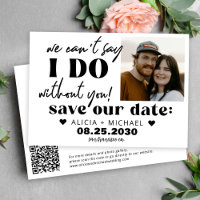 QR code modern photo funny casual wedding