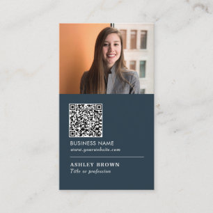 QR code Modern professional real estate photo Busi Business Card