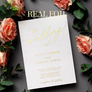 QR code modern romantic elegant gold wedding 
