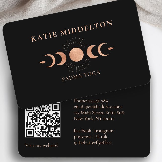 QR Code- Moon Yoga Reiki Wellness Business Card (Creator Uploaded)