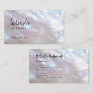 QR Code Mother-of-pearl Shimmering Business Card