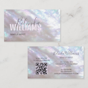 QR Code   Mother-of-pearl Shimmering Business Card