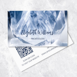 QR Code Mountain Crystal Gem Stone Business Card