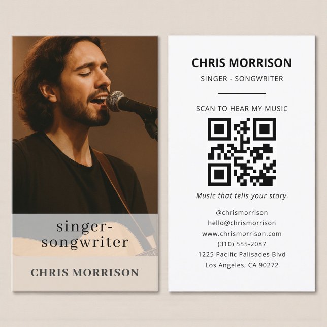 QR Code Music Artist Business Card (Creator Uploaded)