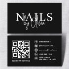 QR Code Nail Specialist Artist Modern Typography