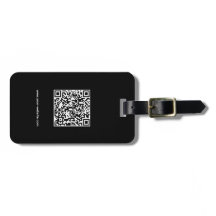 QR Code, Name & Info, Black & White, Elegant