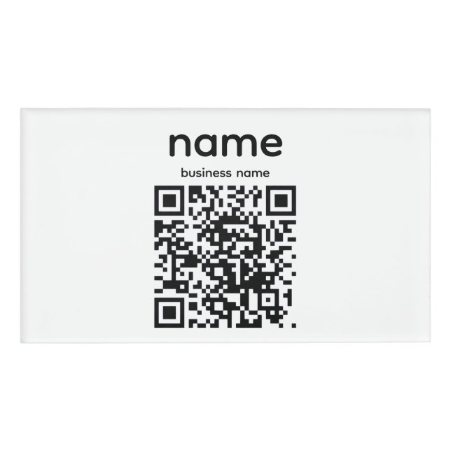 QR Code Name Tag (Front)