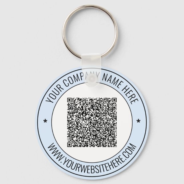 QR Code Name Website Business Promotional Keychain (Front)