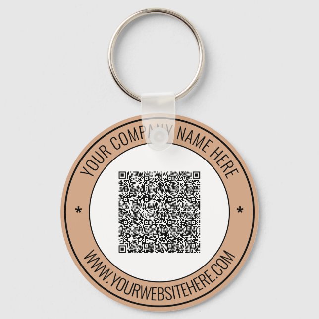 QR Code Name Website Colours Keychain Promotional (Front)