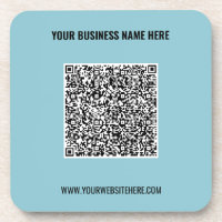 QR Code Name Website Professional Beverage Coaster