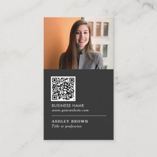 QR code networking modern logo real estate  Busine Business Card