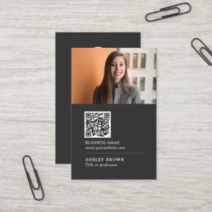 QR code networking modern logo real estate  Busine Business Card