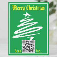 QR Code on a Christmas Postcard
