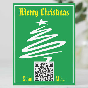 QR Code on a Christmas Postcard