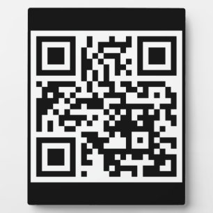 QR Code Only Wide Rectangle Tabletop Plaque