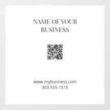 QR code Opaque Window Cling
