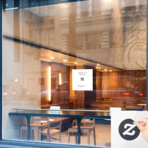 QR code Opaque Window Cling
